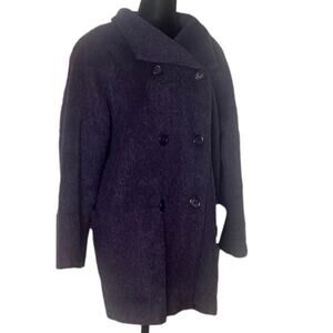 VTG PAVILION PETITE LINED DOUBLE BREASTED 100%‎ PEA COAT SIZE L